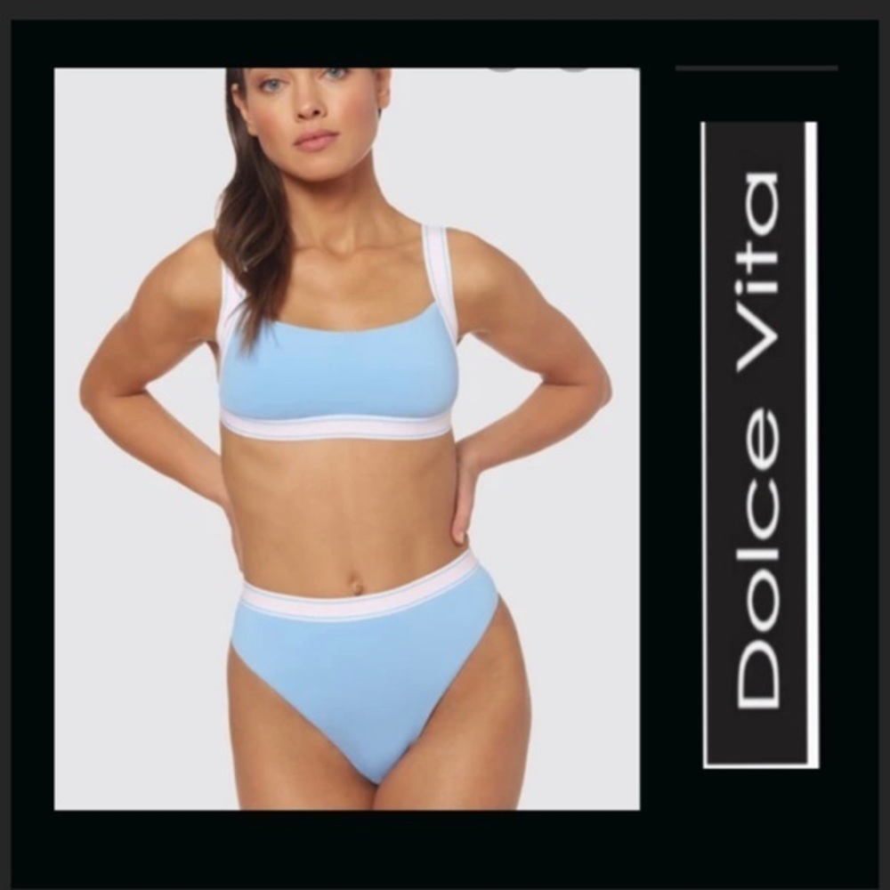 Dolce Vita boxer bikini set NWT sky blue